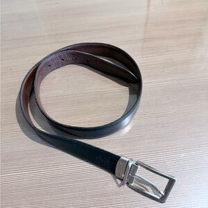 Reiss Reversible Leather Belt Black/brown Size 30